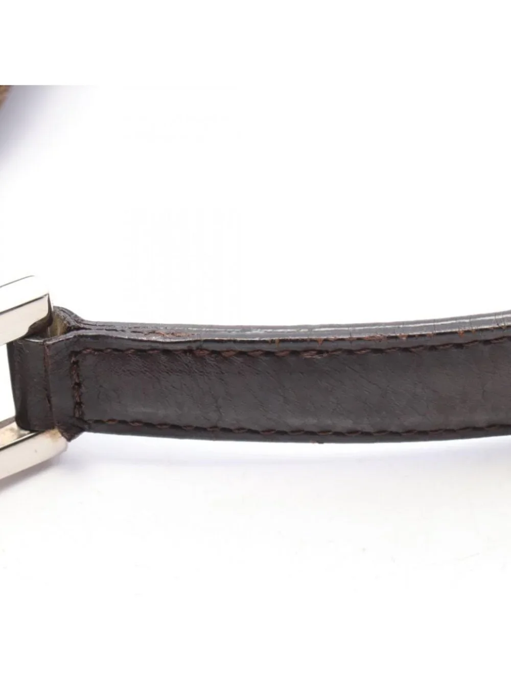 Fendi Shoulder Bag Zucca Brown Black Canvas Leather